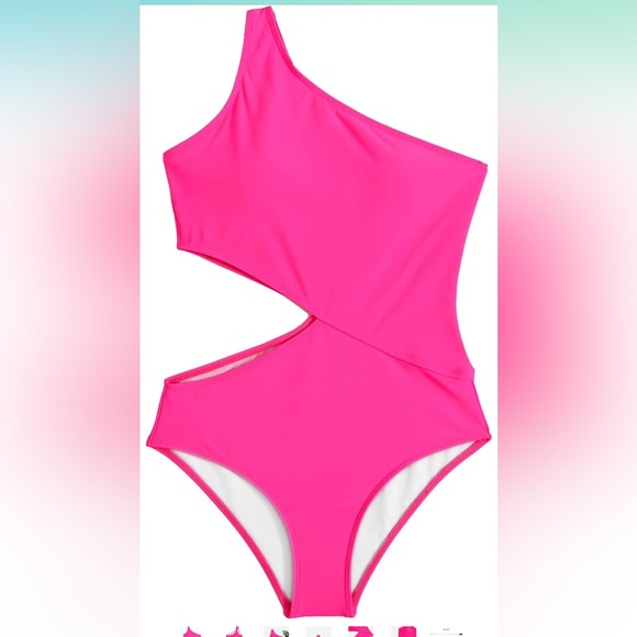 SweatyRocks Other - SweatyRocks Women's One Shoulder Cutout One Piece Swimsuit New Size Small